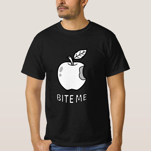 T-shirt Bite Me Apple Rude (Devant)