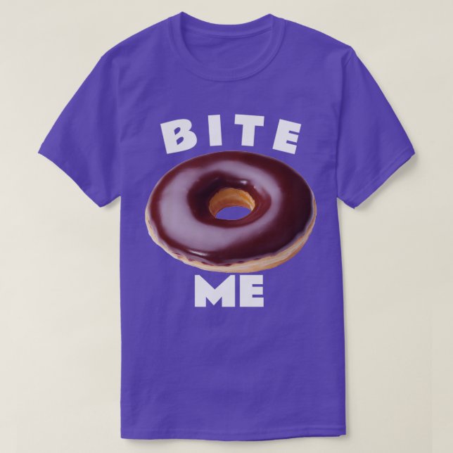 T-shirt Bite Me Chocolat Donut (Design devant)