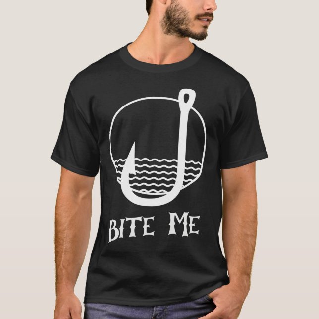 T-shirt Bite Me  Men s Women s Fishing Performance Graphic (Devant)