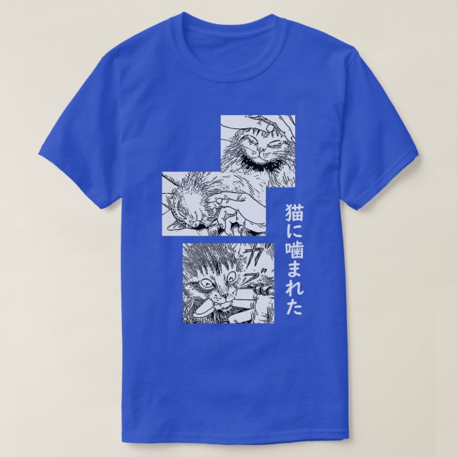 T-shirt Bitten par un chat (Design devant)