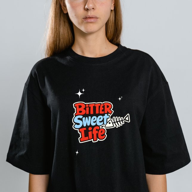 T-shirt Bittersweet Life Colorful Typography Tee (sweet life)