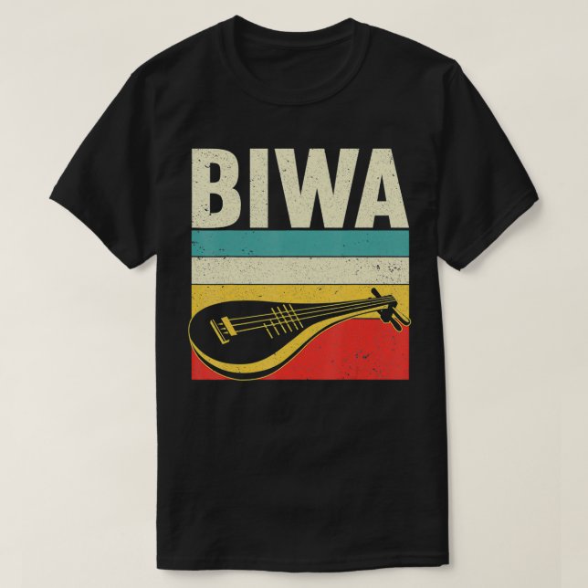 T-shirt BIWA Asian Retro Instrument Design pour la musique (Design devant)