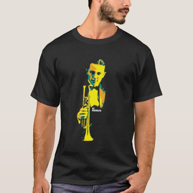 T-shirt Bix Beiderbecke. Leon Bismark Beiderbecke. un Amer (Devant)