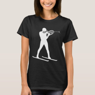 T-shirt Bizarre Biathlon Biathlon tir Cible Ski Sp