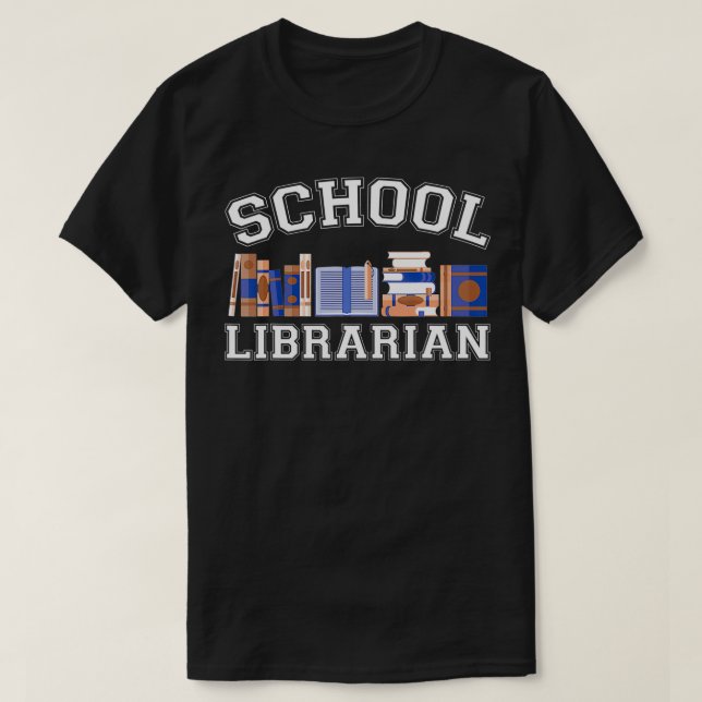 T-shirt Bizarre Bibliothécaire Élémentaire Et Secondaire (Design devant)