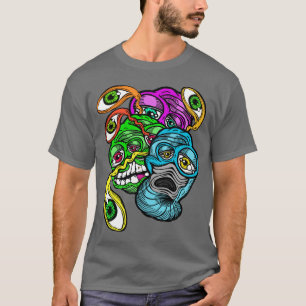 T-shirt Bizarre couleur Alien psychédélique cri de l'oeil