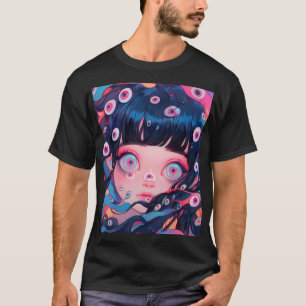 T-shirt Bizarre Déplaisante mignonne Anime Girl