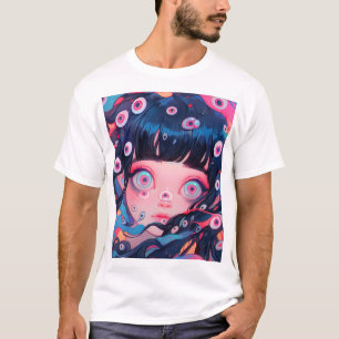 T-shirt Bizarre Déplaisante mignonne Anime Girl