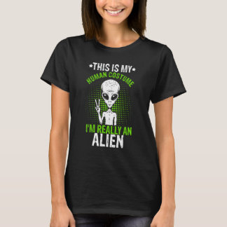 T-shirt Bizarre drôle C'est mon costume humain Je suis vra