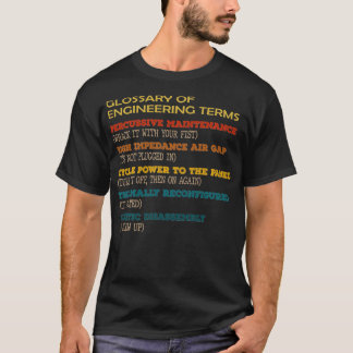 T-shirt Bizarre Glossaire de termes d'ingénierie Costume