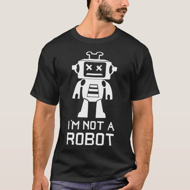 T-shirt Bizarre informatique Robotique Nerd Je ne suis pas (Devant)
