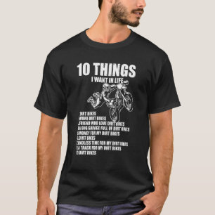 T-shirt Bizarre Intéressant Types de vélos Listes Moto-cyc