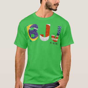 T-shirt BJJ avec le Brésil, le Japon et le drapeau américa