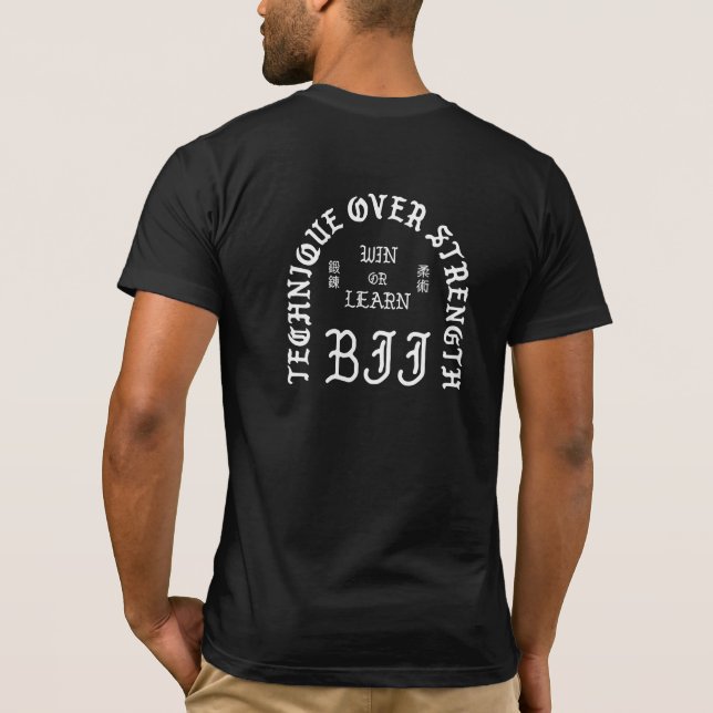 T-shirt BJJ Blackletter (blanc) (Dos)