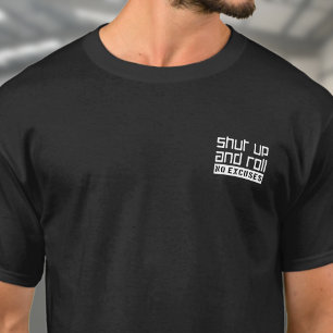 T-shirt BJJ Brésilien Jiu Jitsu Fermé Roll No Excuses