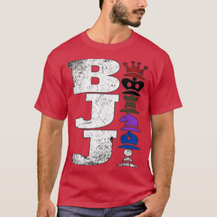 T-shirt BJJ brésilien Jiu Jitsu figures d'échecs