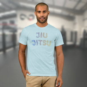T-shirt BJJ Funky Brésilien Jiu Jitsu Bleu clair