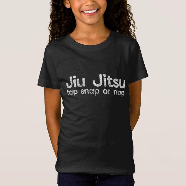 T-Shirt BJJ Jiu Jitsu Brésil Martial Arts Tap Snap ou Nap (Devant)