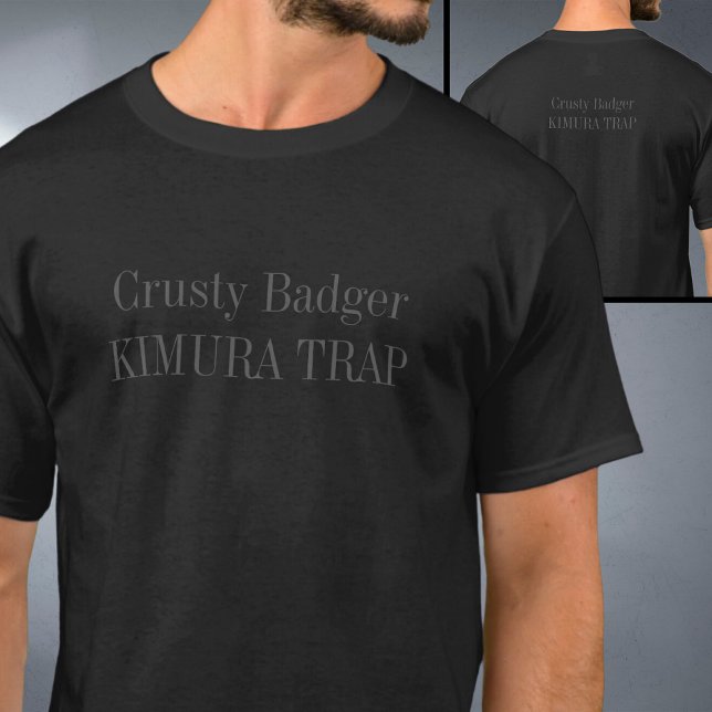 T-shirt BJJ Jiu Jitsu Kimura Trap noir (Personalized Jiu Jitsu T-shirt with Kimura Trap design)
