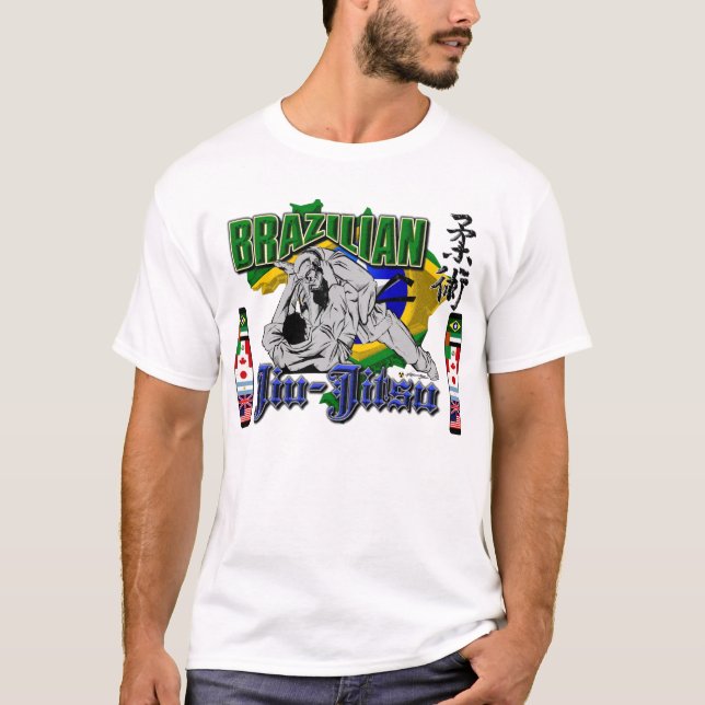 T-shirt BJJ marque le monde de Jiu-Jitsu (Devant)