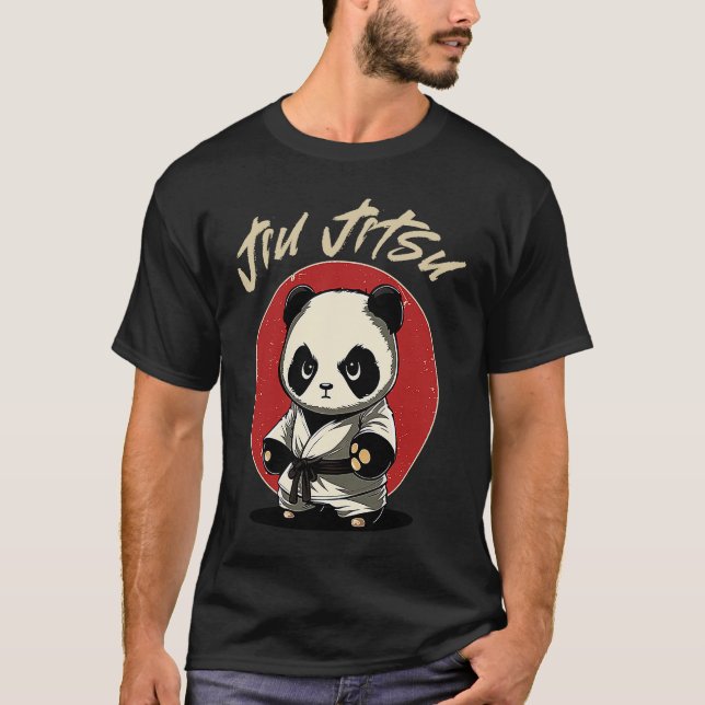 T-shirt BJJ MMA Panda   Brazilian Jiu Jitsu Grappling (Devant)
