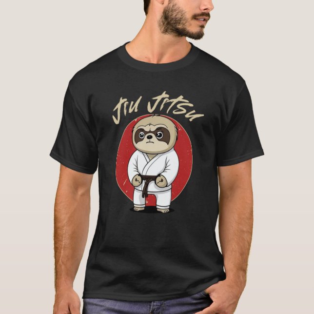 T-shirt BJJ MMA Sloth  Brazilian Jiu Jitsu Grappling (Devant)