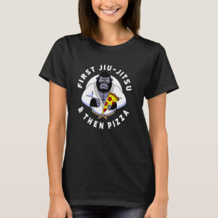 T-shirt BJJ Shirt D'Abord Jiu Jitsu Puis Pizza Funny Jiu J
