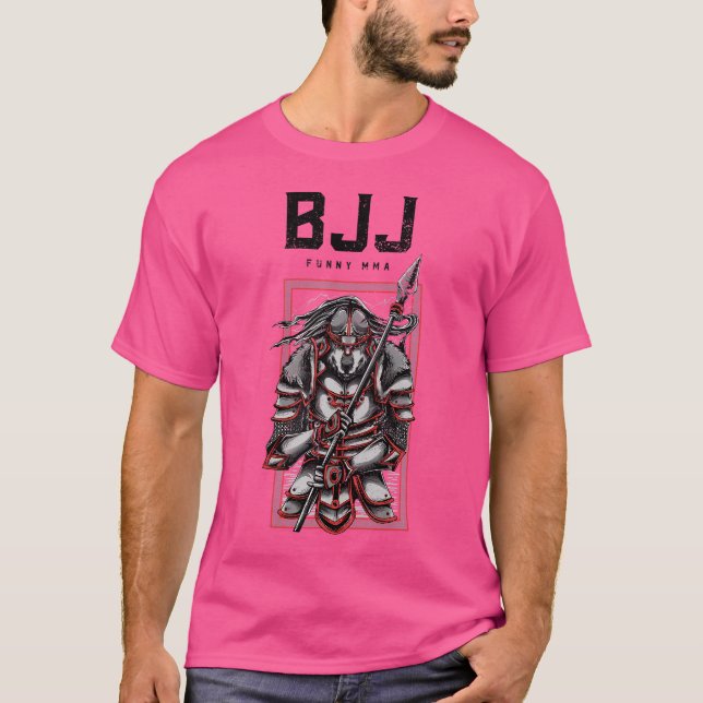 T-shirt Bjj Wolf Samurai Spear Jiu-Jitsu Mixed martial art (Devant)