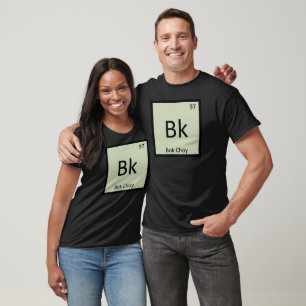 T-shirt Bk - Bok Choy Vegetable Chemistry Tableau périodiq