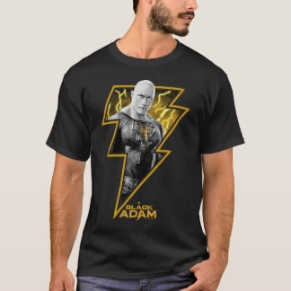 T-shirt Black Adam Portrait Remplissage Éclair