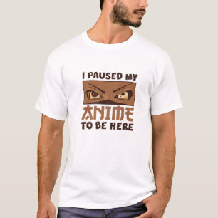 T-shirt Black African American Anime Eyes Pause Mon Anime