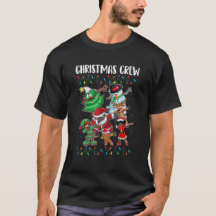 T-shirt Black African American Christmas Crew Dabbing Sant