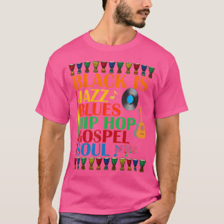 T-shirt Black African American Music Genre Appréciation Cu
