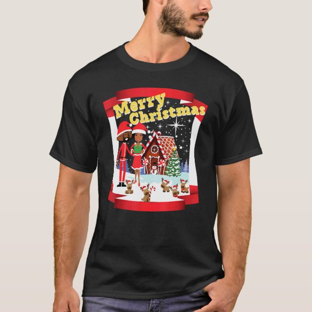 T-shirt Black African American Père Noël et M. et Mme Clau (Devant)