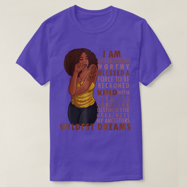 T-shirt Black Afro Woman  (Design devant)