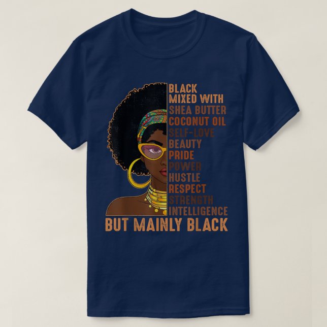 T-shirt Black Afro Woman (Design devant)