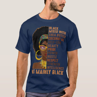 T-shirt Black Afro Woman