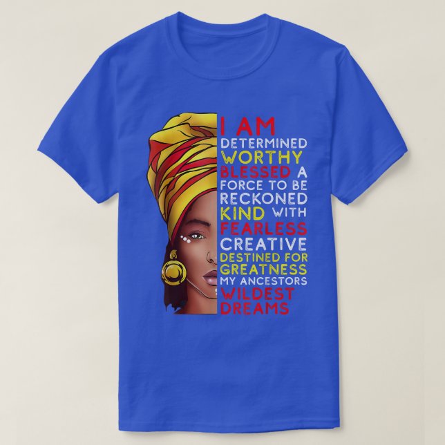 T-shirt Black Afro Woman (Design devant)