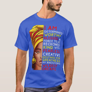 T-shirt Black Afro Woman