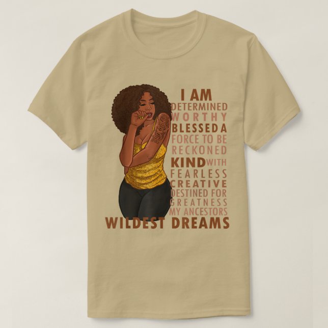 T-shirt Black Afro Woman (Design devant)