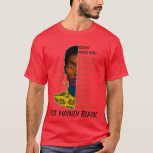 T-shirt Black Afro Woman