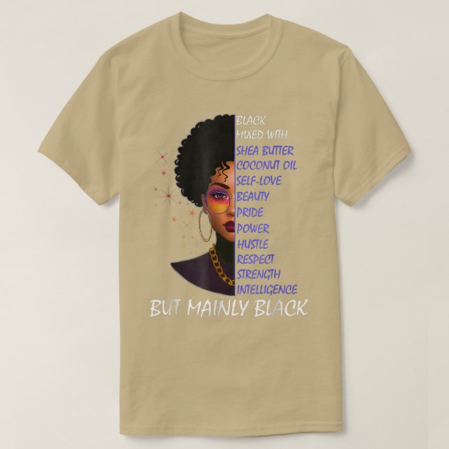 T-shirt Black Afro Woman (Design devant)