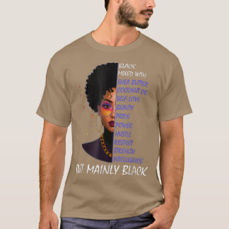 T-shirt Black Afro Woman