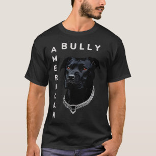 T-shirt Black American Bully XL sur un arrière - plan noir
