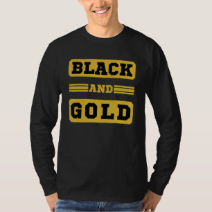 T-shirt Black And Gold Game Day Group Pour High School Foo