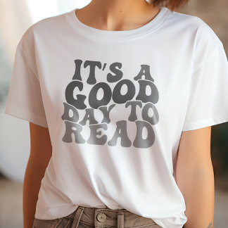 T-shirt Black and Grey C'est un bon jour pour lire le livr