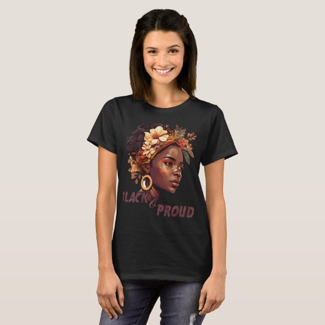 T-shirt Black and proud (Devant entier)