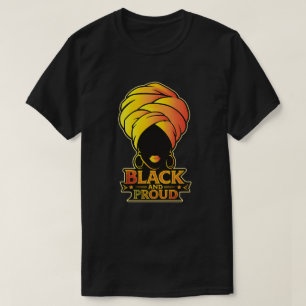 T-shirt Black and Proud – Afro Queen Art