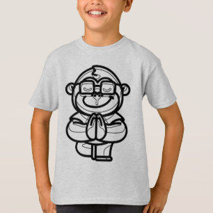 T-shirt BLACK AND WHITE #03 - Orangutan, monkey, or ape