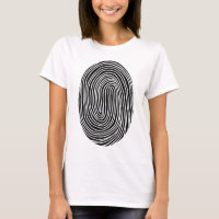 Black and white abstract fingerprint. Modern lines